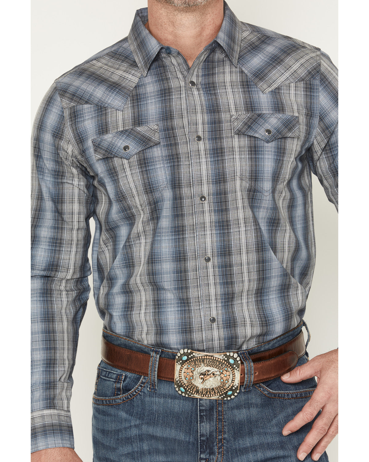 Men's Wild Creek Plaid Print Long Sleeve Snap Western Shirt | Cody James Clothing