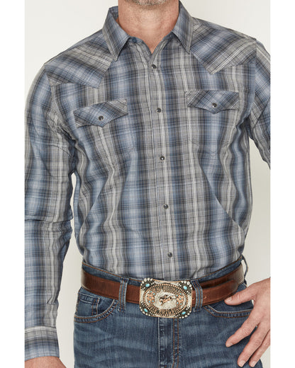 Men's Wild Creek Plaid Print Long Sleeve Snap Western Shirt | Cody James Clothing