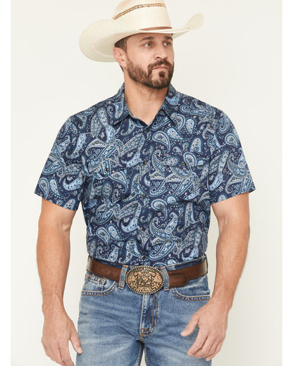 Men's Westward Paisley Print Short Sleeve Snap Western Shir | Cody James Clothing|Boys