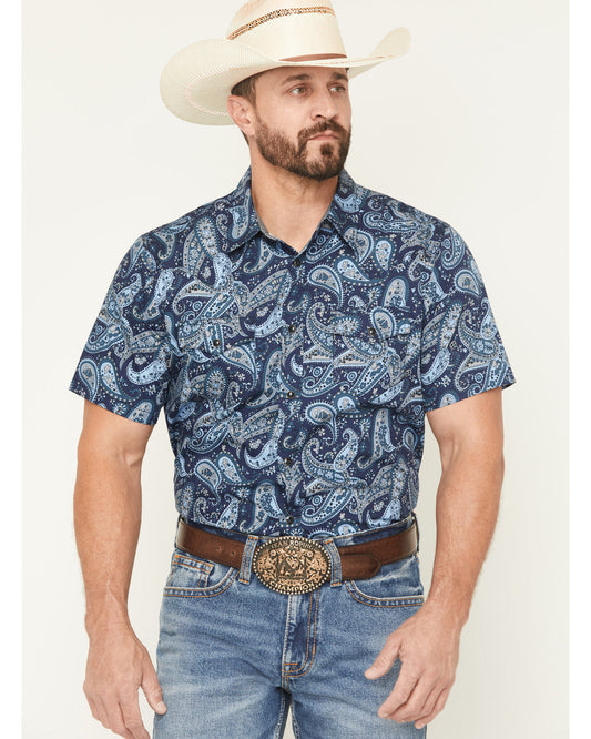 Men's Westward Paisley Print Short Sleeve Snap Western Shir | Cody James Clothing|Boys