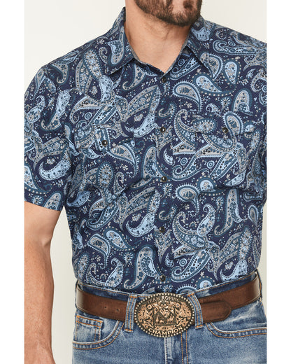 Men's Westward Paisley Print Short Sleeve Snap Western Shir | Cody James Clothing|Boys