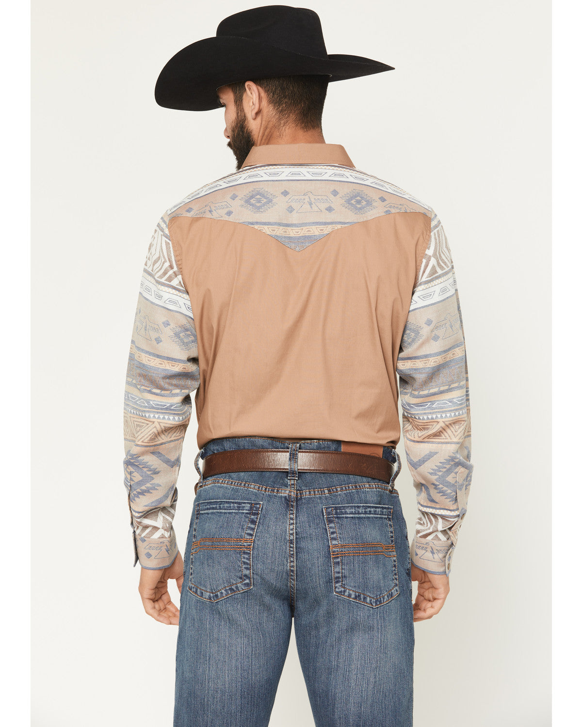 Men's Bronco Southwestern Block Long Sleeve Snap Western Sh | Cody James Clothing