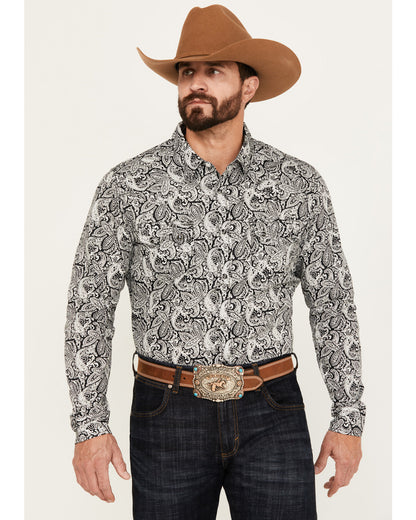 Men's Mamba Paisley Print Long Sleeve Western Snap Shirt - | Cody James Clothing