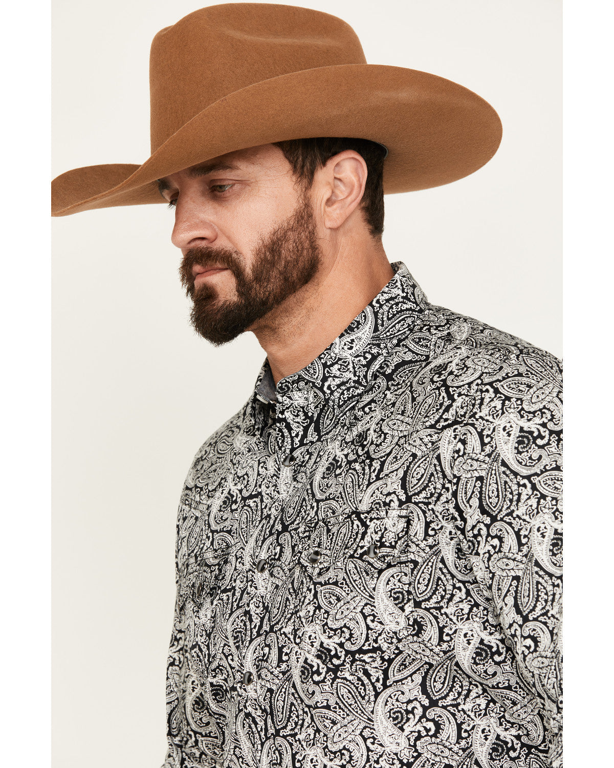Men's Mamba Paisley Print Long Sleeve Western Snap Shirt - | Cody James Clothing