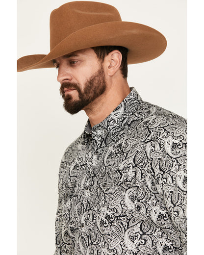 Men's Mamba Paisley Print Long Sleeve Western Snap Shirt - | Cody James Clothing
