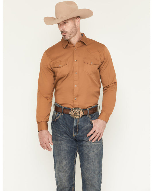 Men's Treadstone Solid Long Sleeve Snap Western Shirt - Big | Cody James Clothing