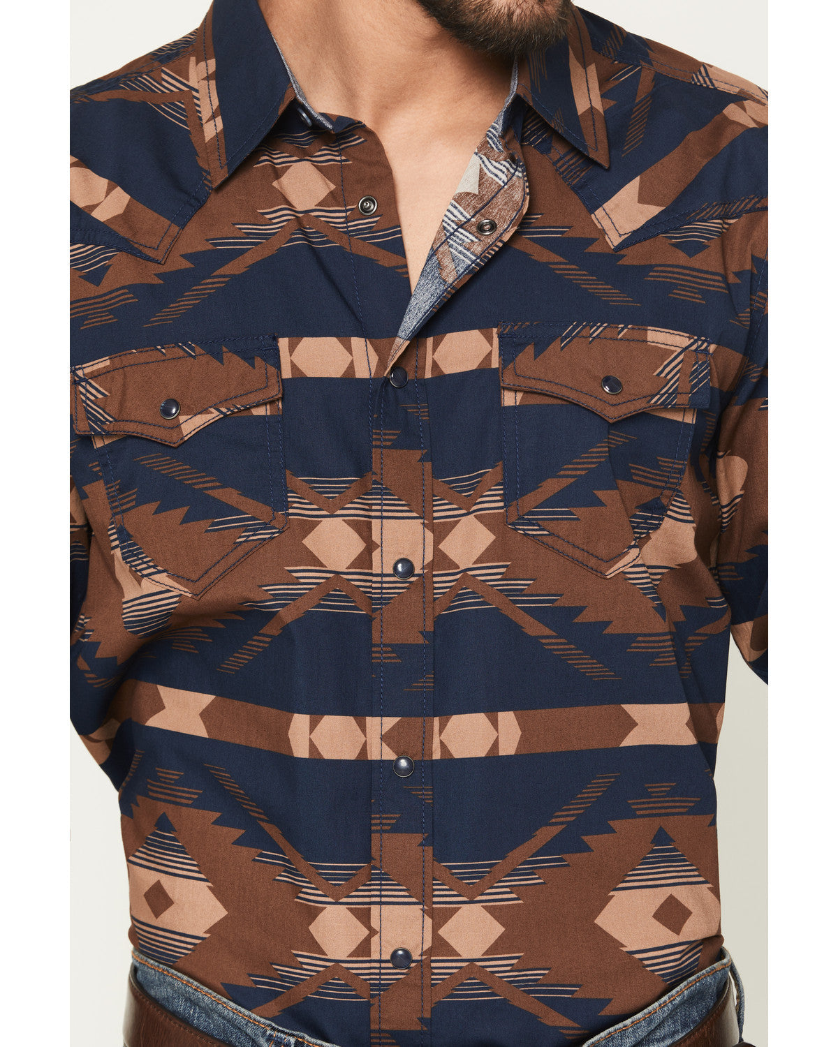 Men's Red River Range Southwestern Print Long Sleeve Snap W | Cody James Clothing