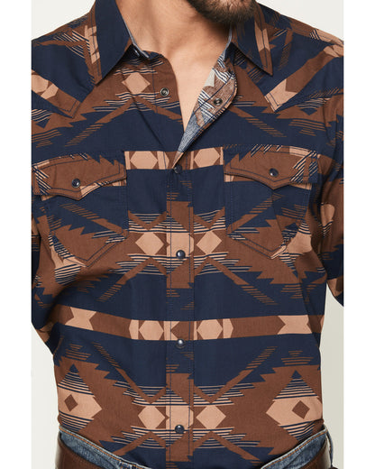 Men's Red River Range Southwestern Print Long Sleeve Snap W | Cody James Clothing