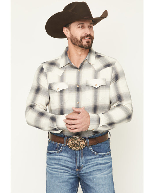Men's Ruddiman Plaid Print Long Sleeve Snap Western Shirt - | Cody James Clothing