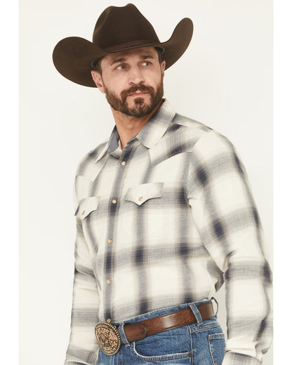 Men's Ruddiman Plaid Print Long Sleeve Snap Western Shirt - | Cody James Clothing