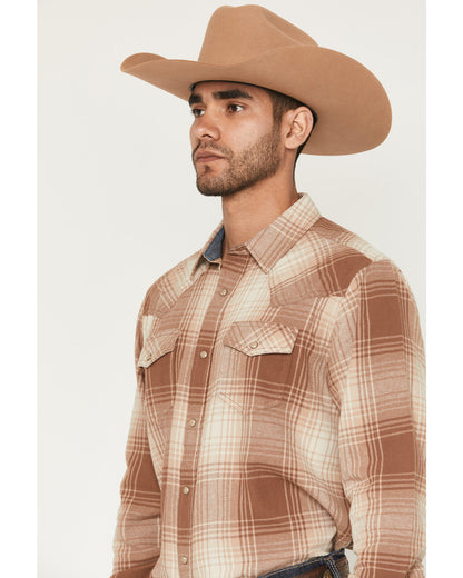 Men's Smoke Mountain Plaid Print Long Sleeve Snap Flannel S | Cody James Clothing|Sale