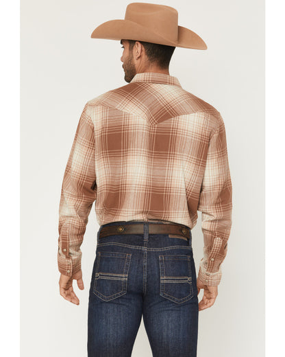 Men's Smoke Mountain Plaid Print Long Sleeve Snap Flannel S | Cody James Clothing|Sale