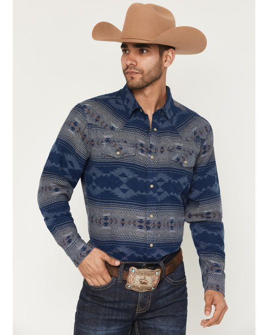 Men's Arrow Bear Southwestern Long Sleeve Snap Flannel Shir | Cody James Clothing|Sale