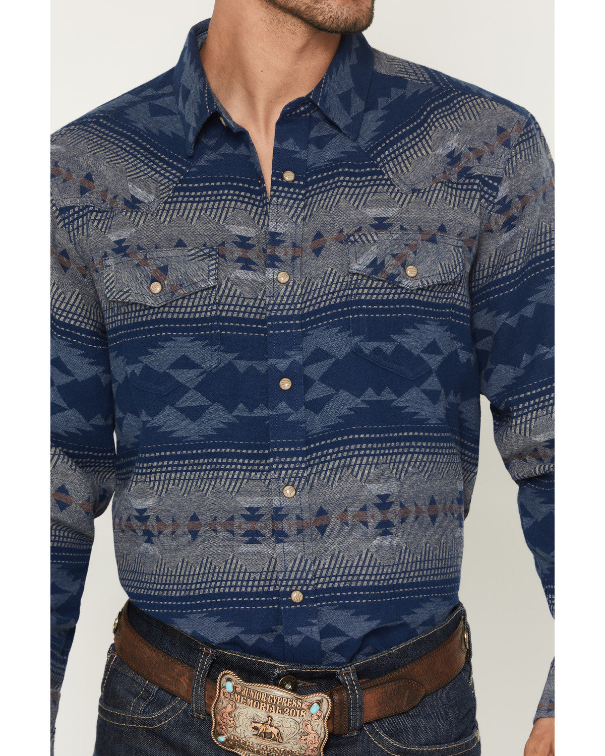 Men's Arrow Bear Southwestern Long Sleeve Snap Flannel Shir | Cody James Clothing|Sale