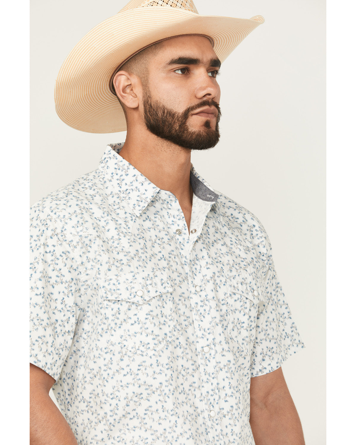 Rodeo Drive Floral Print Short Sleeve Snap Western Shirt - | Cody James Clothing