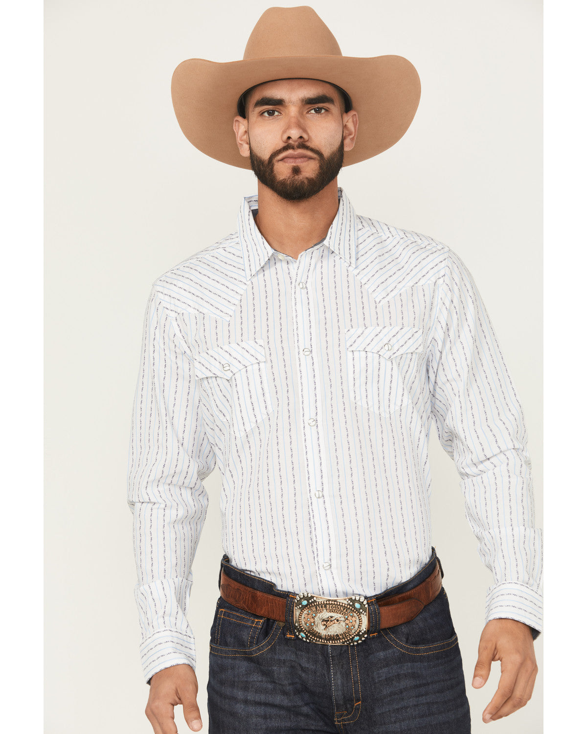 Men's Wild West Striped Long Sleeve Snap Western Shirt | Cody James Clothing