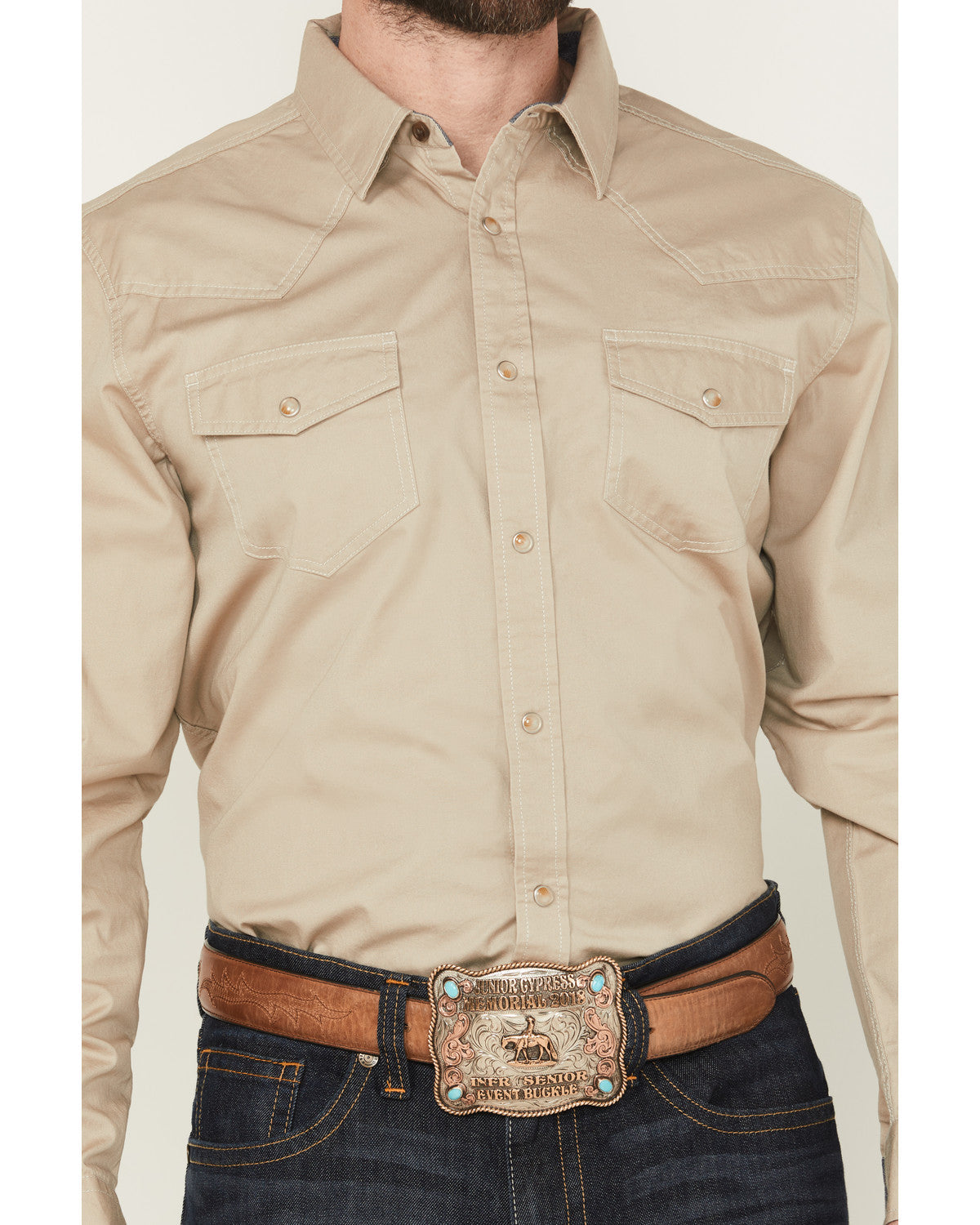 Men's Threadstone Solid Long Sleeve Snap Western Shirt - Ta | Cody James Clothing