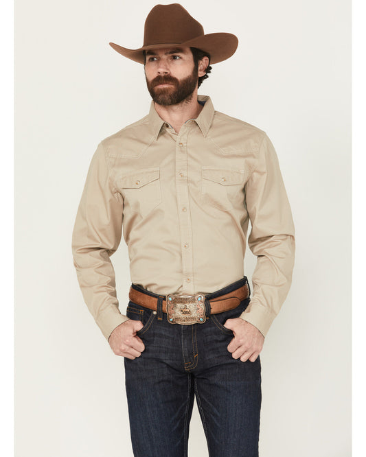 Men's Threadstone Solid Long Sleeve Snap Western Shirt | Cody James Clothing