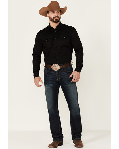 Men's Solid Treadstone Long Sleeve Pearl Snap Western Shirt | Cody James Clothing