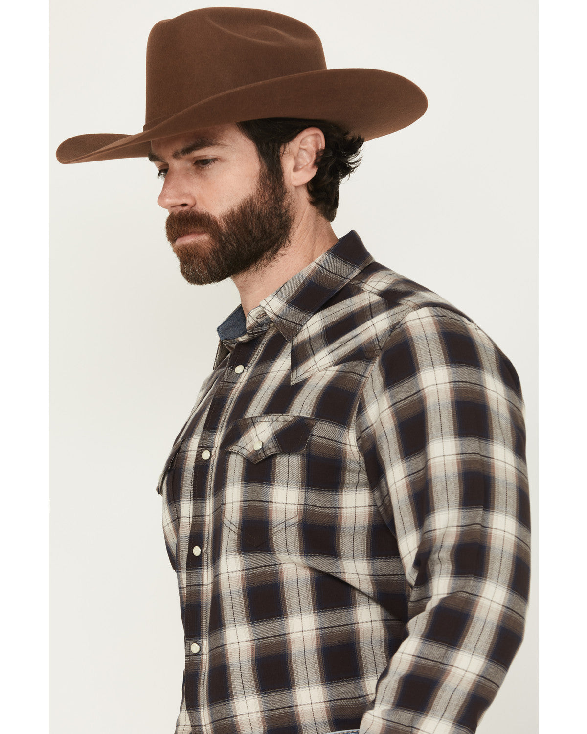 Men's Cowboy Code Plaid Print Long Sleeve Snap Western Shir | Cody James Clothing