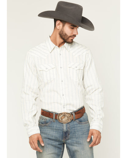 Men's Wyatt Stripe Print Long Sleeve Snap Western Shirt | Cody James Clothing