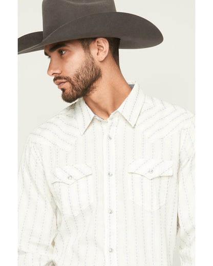 Men's Wyatt Stripe Print Long Sleeve Snap Western Shirt | Cody James Clothing