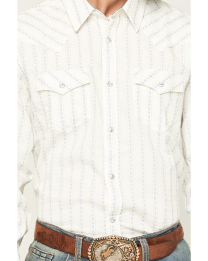 Men's Wyatt Stripe Print Long Sleeve Snap Western Shirt | Cody James Clothing