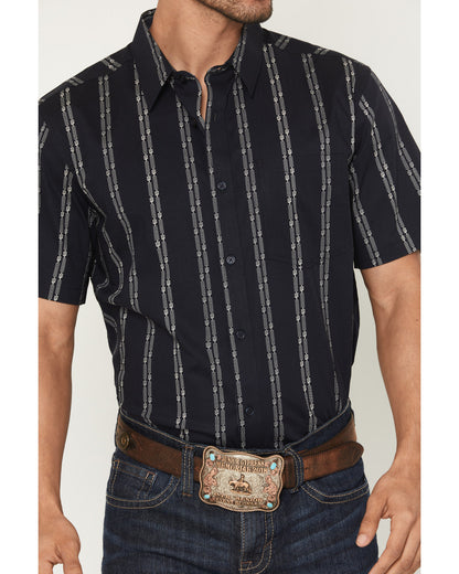 Men's Colorado Ridge Striped Short Sleeve Button-Down Stret | Cody James Clothing