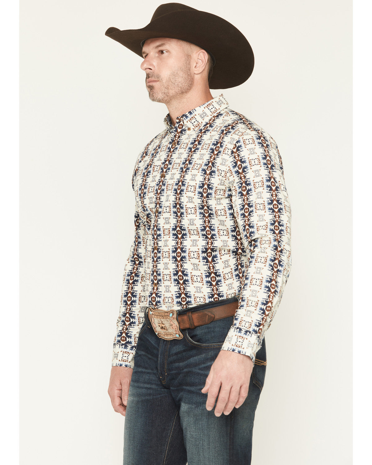 Men's Wild Prairie Southwestern Print Long Sleeve Button-Do | Cody James Clothing|Boys