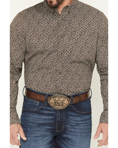Men's Denali Ridge Micro Floral Print Long Sleeve Snap West | Cody James Clothing