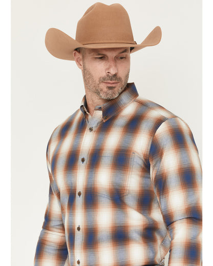 Men's Warner Plaid Print Long Sleeve Button-Down Stretch We | Cody James Clothing