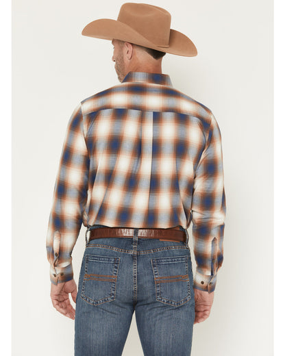 Men's Warner Plaid Print Long Sleeve Button-Down Stretch We | Cody James Clothing