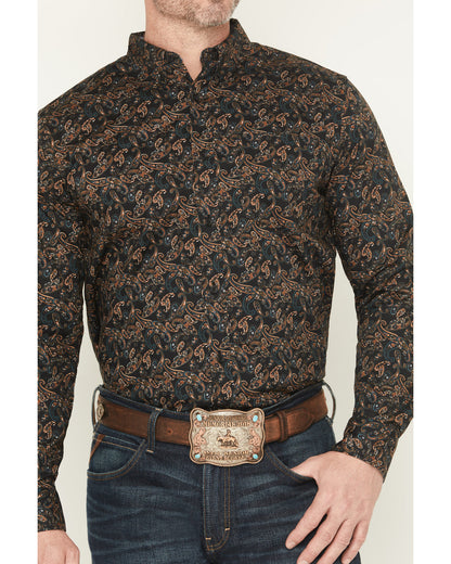 Men's Cumberland Paisley Print Long Sleeve Button-Down Stre | Cody James Clothing