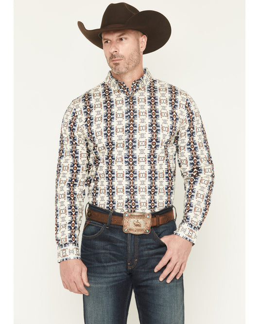 Men's Wild Prairie Southwestern Print Long Sleeve Button-Do | Cody James Clothing