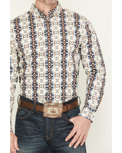 Men's Wild Prairie Southwestern Print Long Sleeve Button-Do | Cody James Clothing
