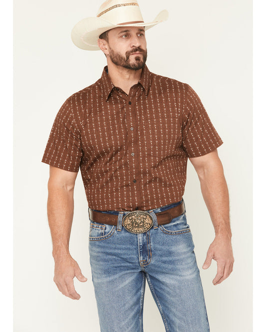 Men's Westward Floral Striped Short Sleeve Button-Down Stre | Cody James Clothing