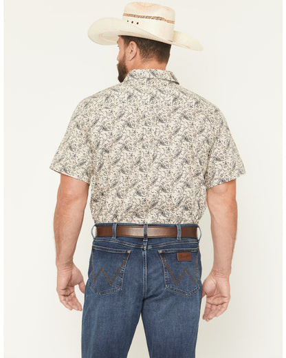 Men's Mustang Mode Paisley Print Short Sleeve Button-Down S | Cody James Clothing