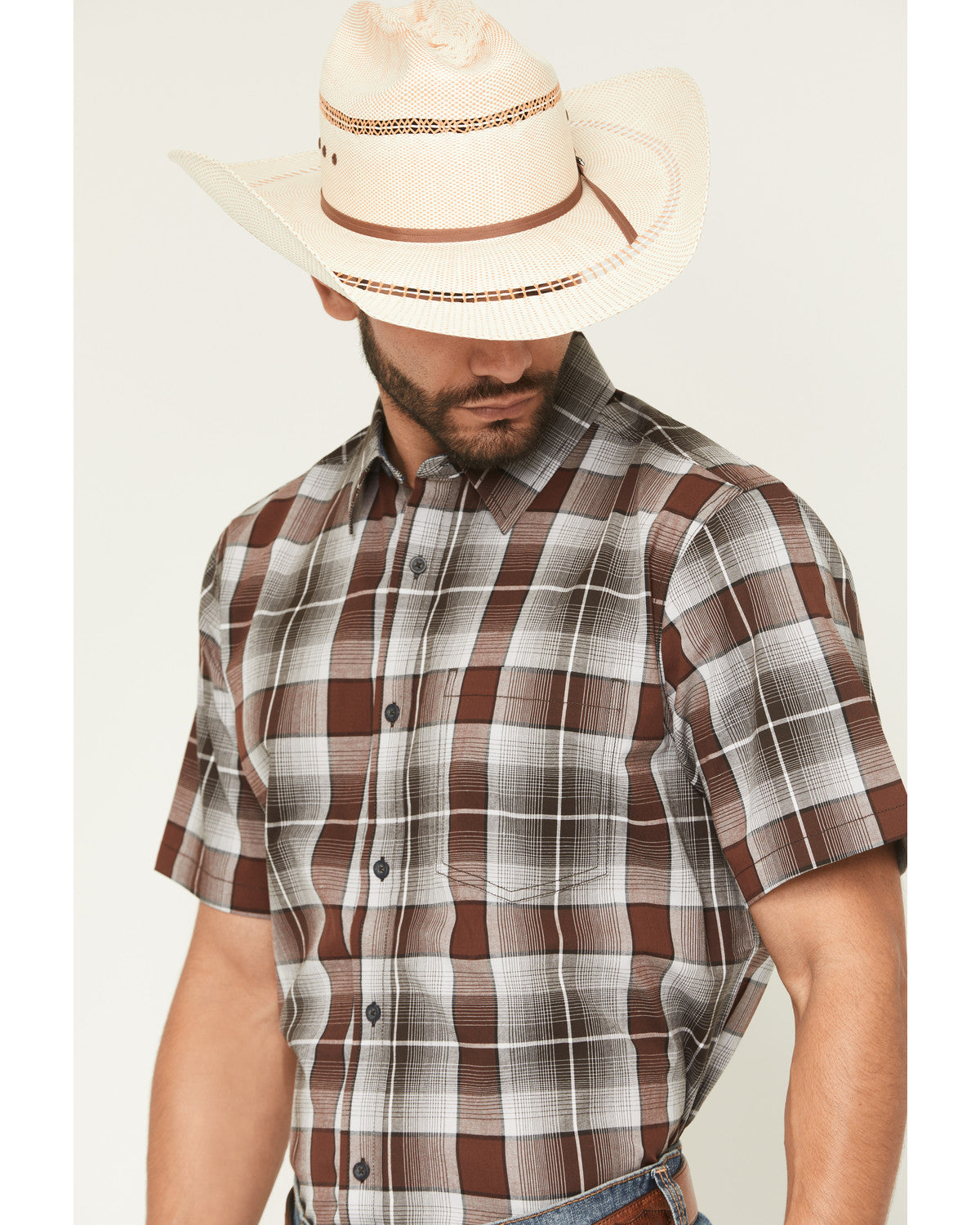 Men's Urban Rodeo Plaid Print Short Sleeve Button-Down West | Cody James Clothing