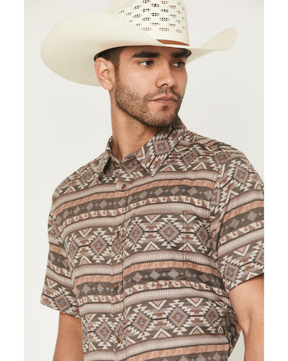 Men's Captain Southwestern Print Short Sleeve Button-Down S | Cody James Clothing