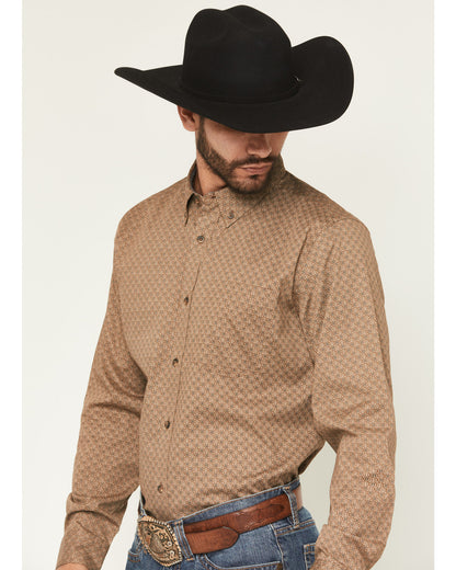 Men's Big Deal Geo Print Long Sleeve Button-Down Stretch We | Cody James Clothing
