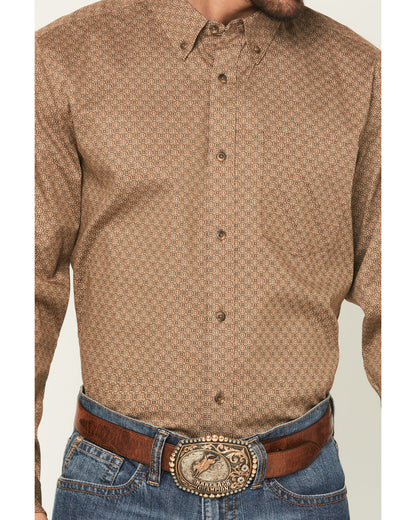 Men's Big Deal Geo Print Long Sleeve Button-Down Stretch We | Cody James Clothing