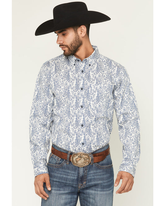 Men's Dagget 2.0 Paisley Print Long Sleeve Button-Down Stre | Cody James Clothing