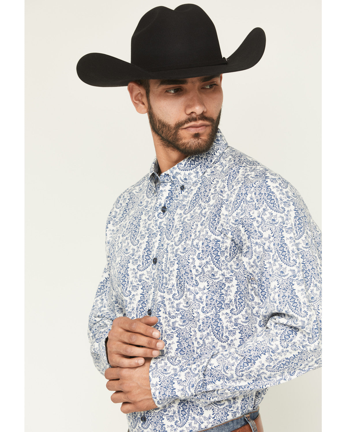 Men's Dagget 2.0 Paisley Print Long Sleeve Button-Down Stre | Cody James Clothing