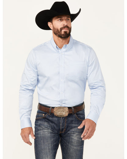 Men's Performance Twill Solid Long Sleeve Button-Down Weste | Cody James Clothing|Sale