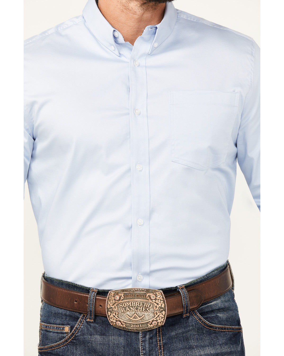 Men's Performance Twill Solid Long Sleeve Button-Down Weste | Cody James Clothing|Sale
