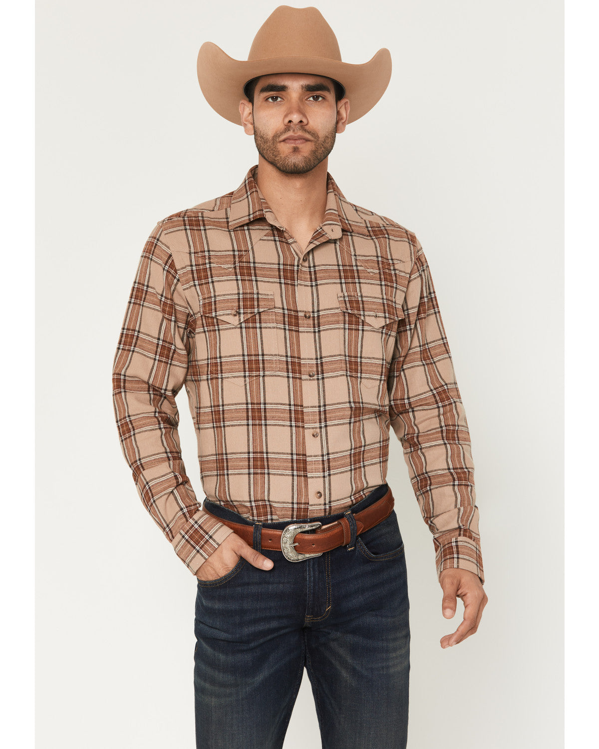 Black 1978® Men's Brenden Plaid Print Long Sleeve Button-Do | Cody James Clothing|Sale