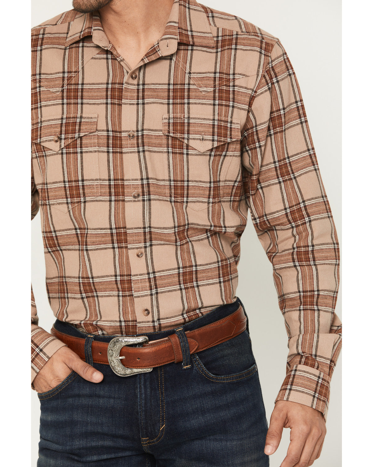 Black 1978® Men's Brenden Plaid Print Long Sleeve Button-Do | Cody James Clothing|Sale