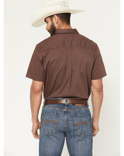 Men's Basic Twill Short Sleeve Button-Down Stretch Western | Cody James Clothing