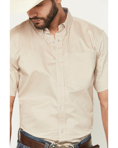 Men's Basic Twill Short Sleeve Button-Down Stretch Western | Cody James Clothing