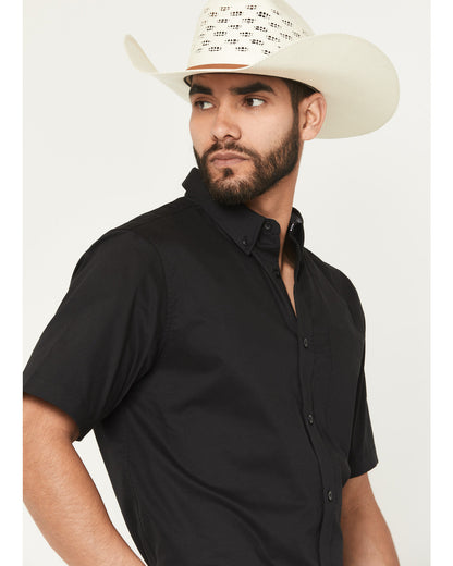Men's Basic Twill Short Sleeve Button-Down Stretch Western | Cody James Clothing